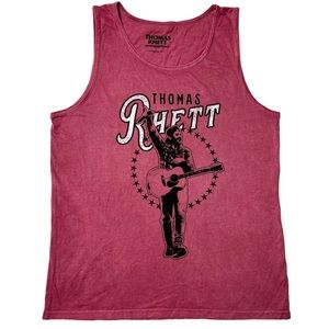 NWOT Thomas Rhett Official Concert Tour Graphic Tank Top in Washed Red Unisex L